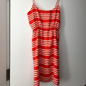 J.Crew cream and orange striped dress 2